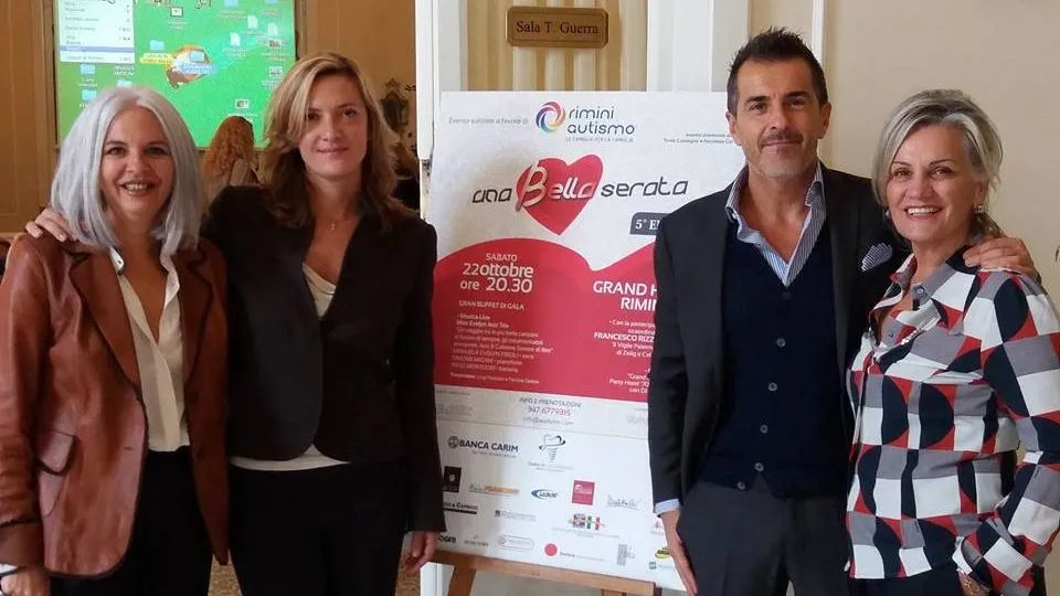 Da sinistra Nicoletta cei, Alessandra Urbinati presidente Rimini Autismo, Roberto Gabrielli vice presidente Rimini Autismo, Tonia Catuogno.
