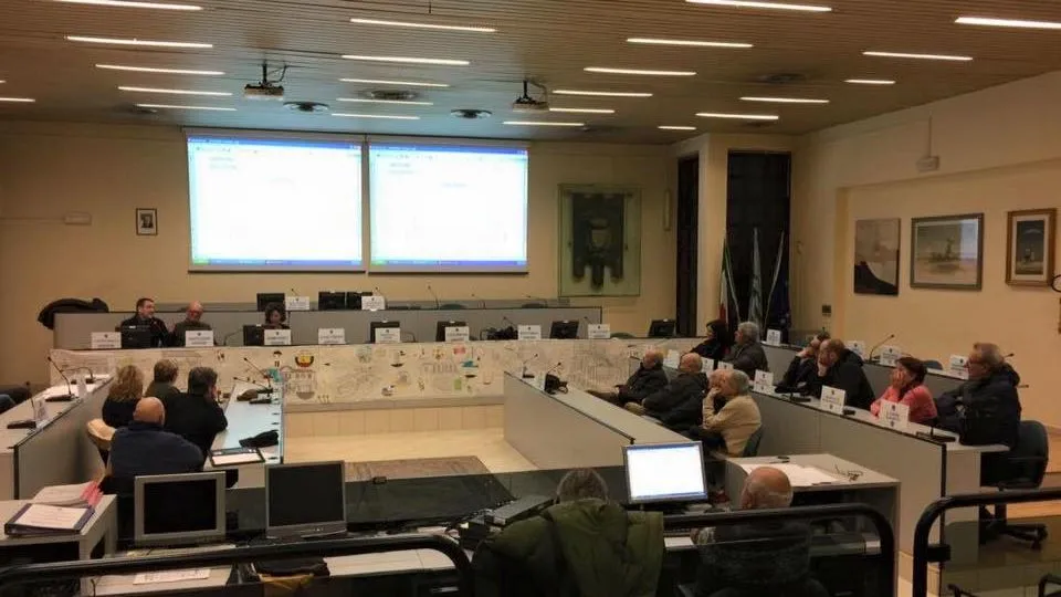 l’incontro nella sala del Consiglio