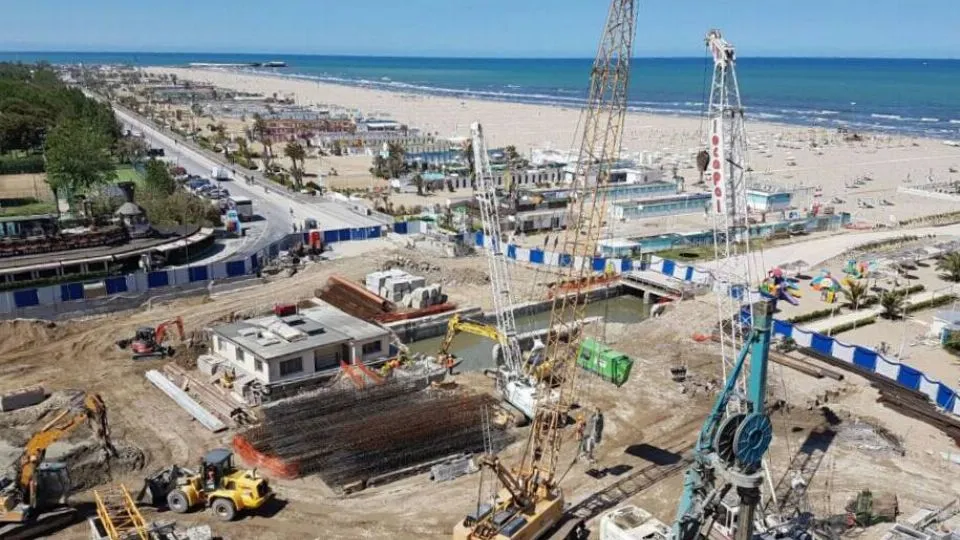 il cantiere di piazzale Kennedy
