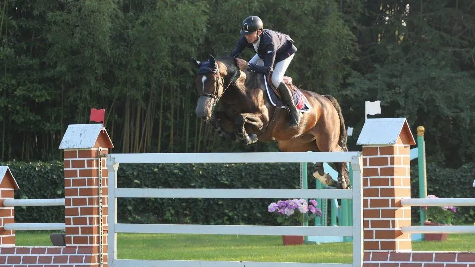 Filippo Moyersoen in sella a Biricchina Bella