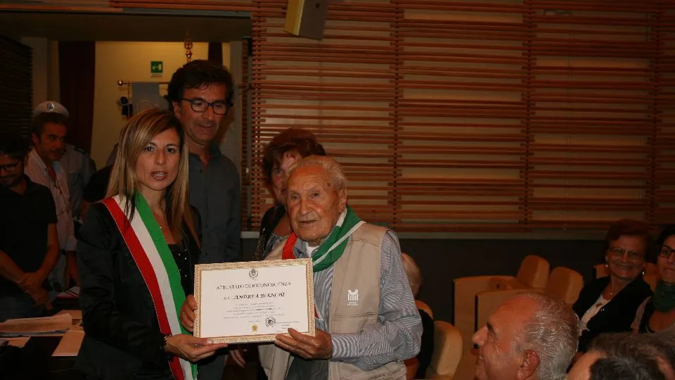 Andrea Bianchi col sindaco Spinelli