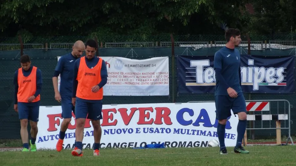 Un momento dell’allenamento dei gialloblu