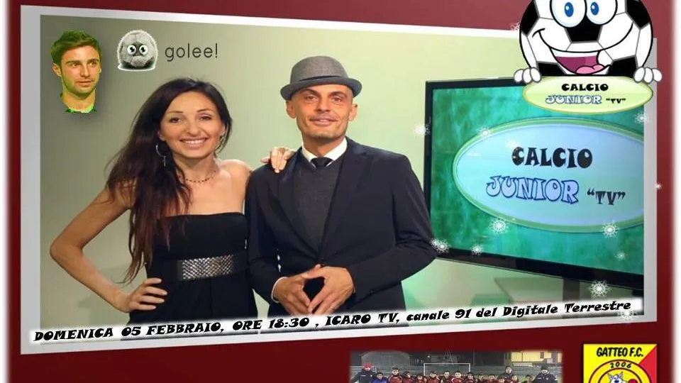 Silvia Pedini e Cristian Chiarabini, conduttori di Calcio Junior TV
