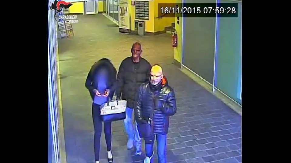 un frame della rapina alla Asset Banca di San Marino