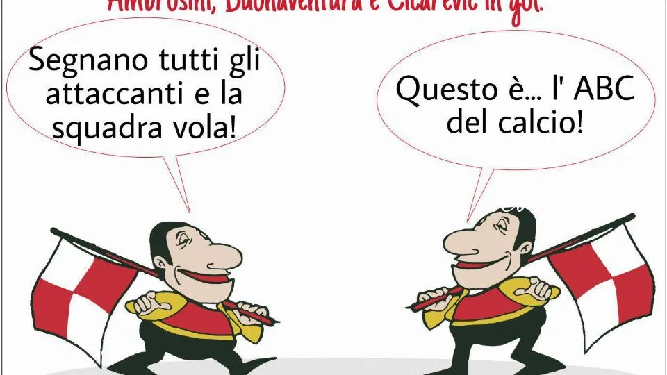 La vignetta di Baio dopo Rimini-Mezzolara 4-1