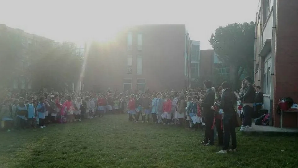 l’inaugurazione alla scuola Casadei