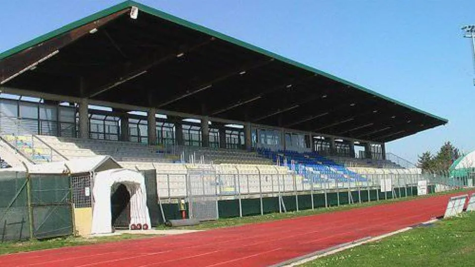 Lo stadio “Valentino Mazzola” di Santarcangelo