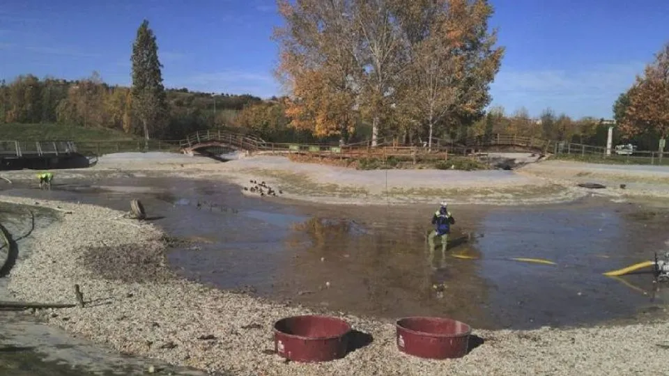 il laghetto svuotato
