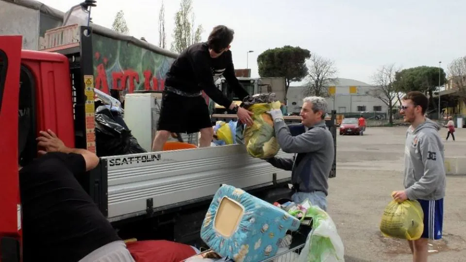 un momento della raccolta