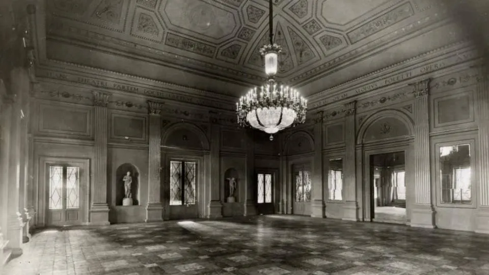 La sala Ressi così come progettata da Rastelli
