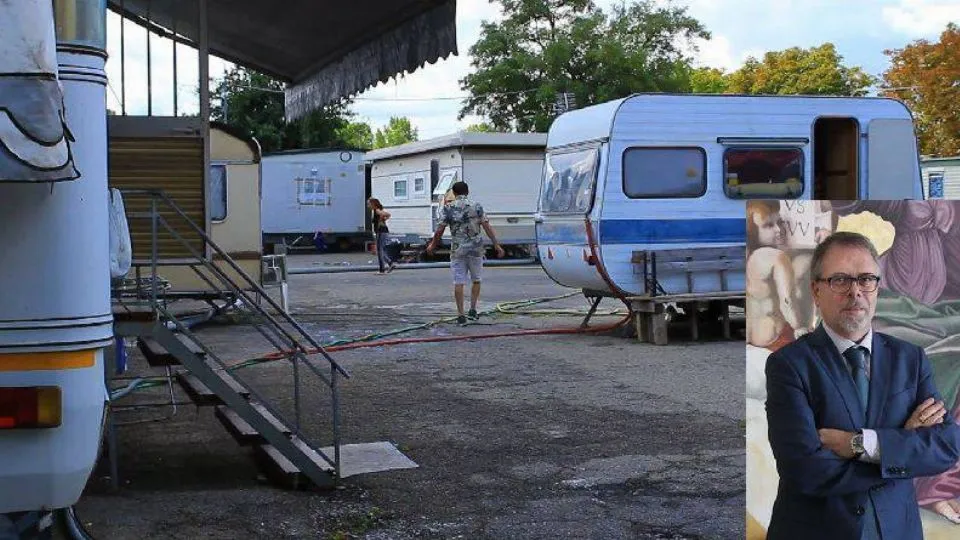Il campo di via Islanda e nel riquadro Mario Erbetta
