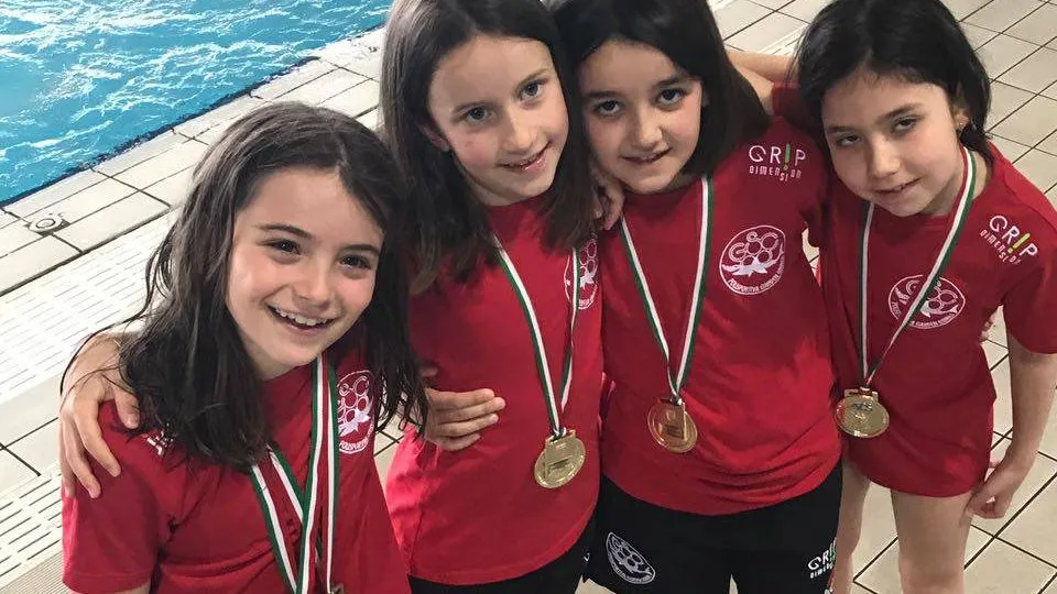 La staffetta femminile vincitrice del titolo nazionale