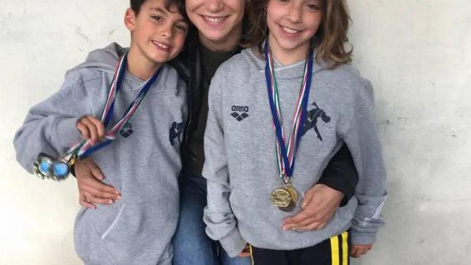 Nicholas Lodeserto, l’allenatrice agostini e Aurora Anniballi
