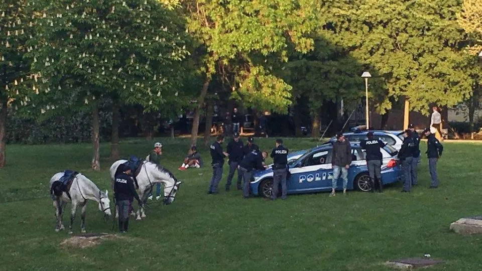 i poliziotti al parco Cervi di Rimini (repertorio)