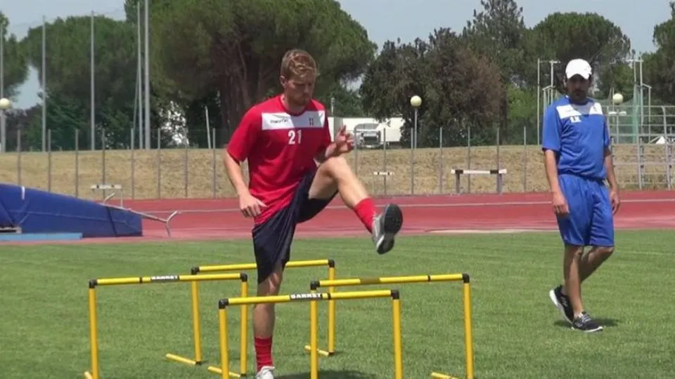 Andrea Brighi durante i test