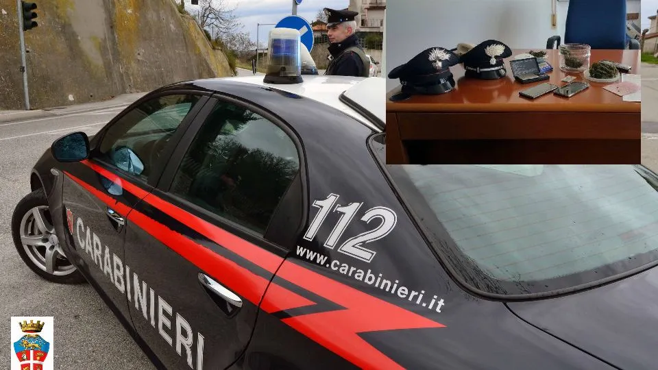 nell’immagine piccola la droga sequestrata