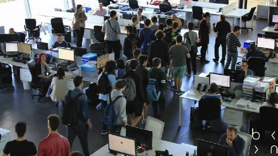 gli studenti in visita
