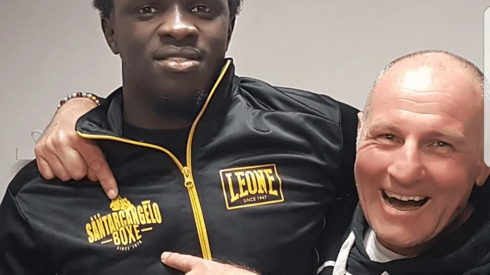 Samb Modou con il maestro Tiziano Scarpellini