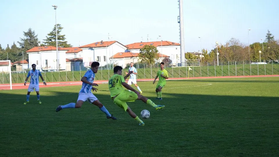 Un momento del match