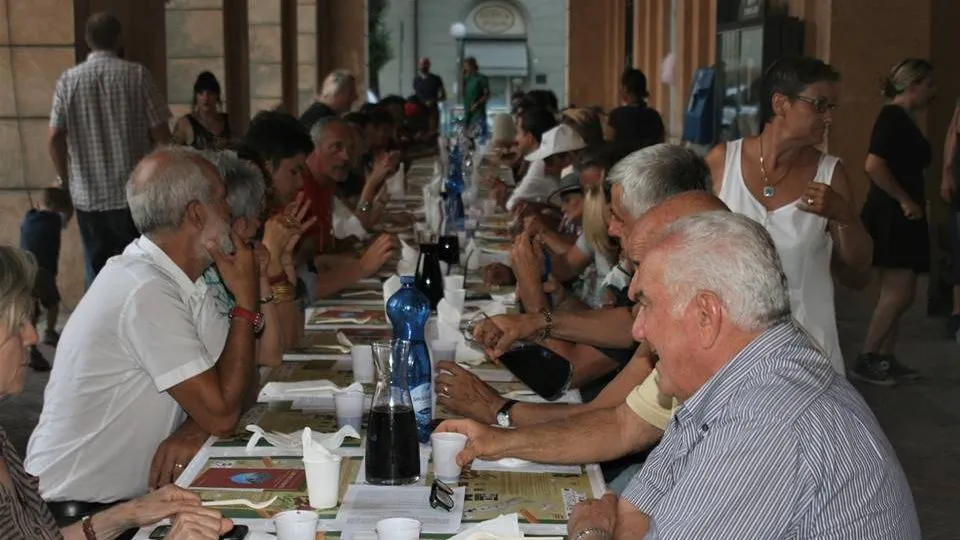 La pastasciutta antifascista a Santarcangelo.
