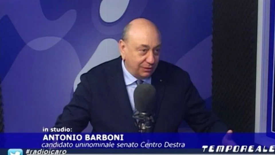 Antonio Barboni negli studi di icaro Tv