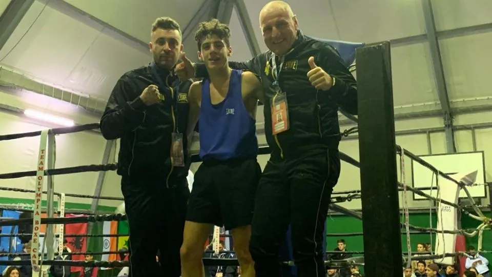 Mattia Giani con il maestro Tiziano Scarpellini a Guastalla