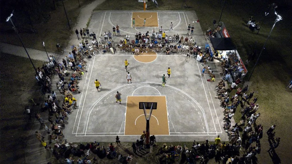 Il campo del CNO Street Basket dall’alto