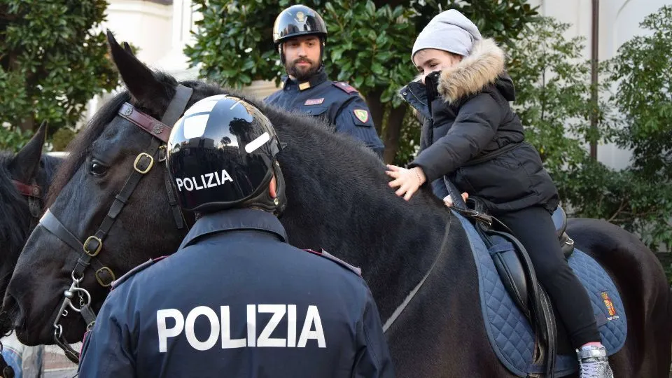 All’evento hanno partecipato anche i cavalli della Polizia di Stato
