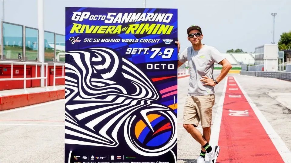 Valentino Rossi e il manifesto della MotoGP