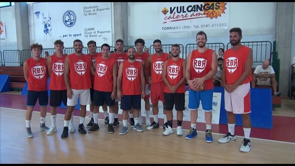 I giocatori di Rinascita Basket Rimini al raduno