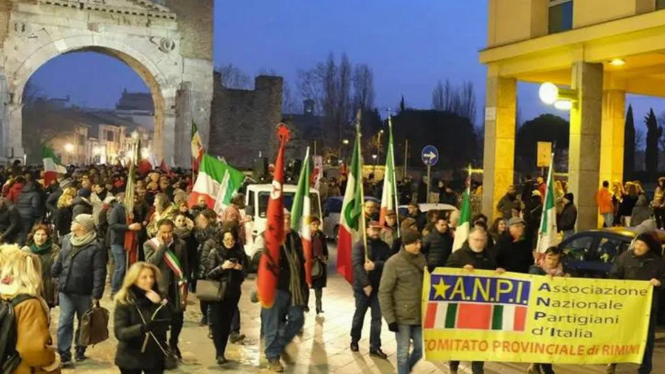 una manifestazione a Rimini
