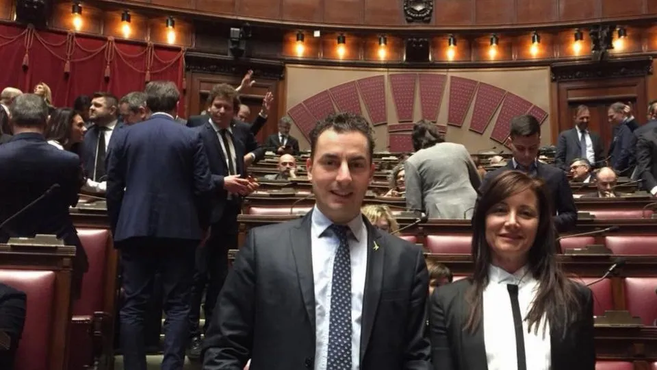 Jacopo Morrone insieme a Elena Raffaelli (Lega)