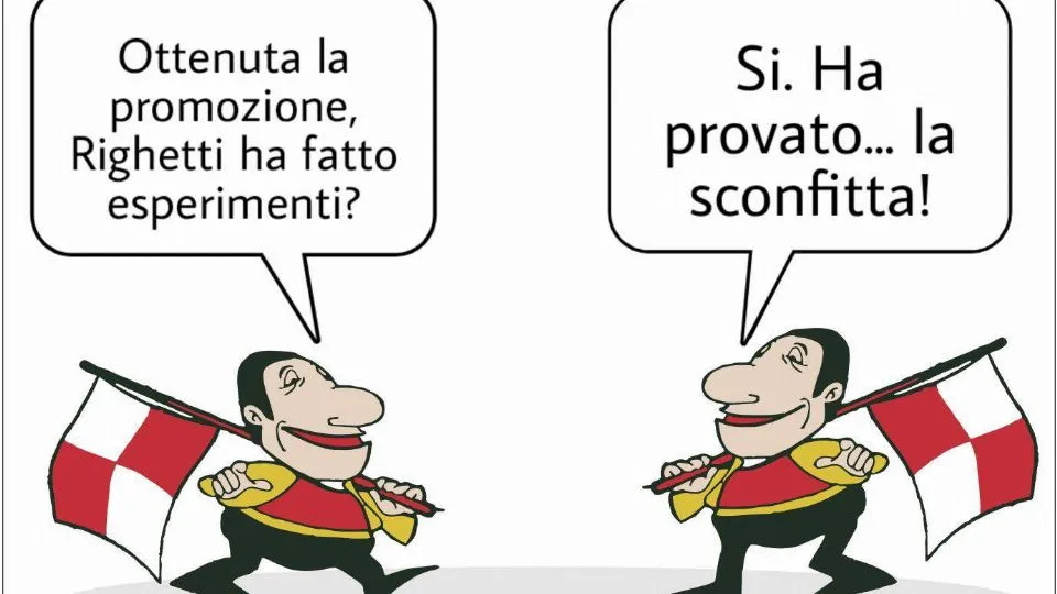 La vignetta di Baio dopo Montevarchi-Rimini 1-0
