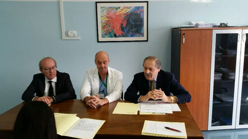 In foto il dottor Busetti, il dottor Landi e il dottor Giannei