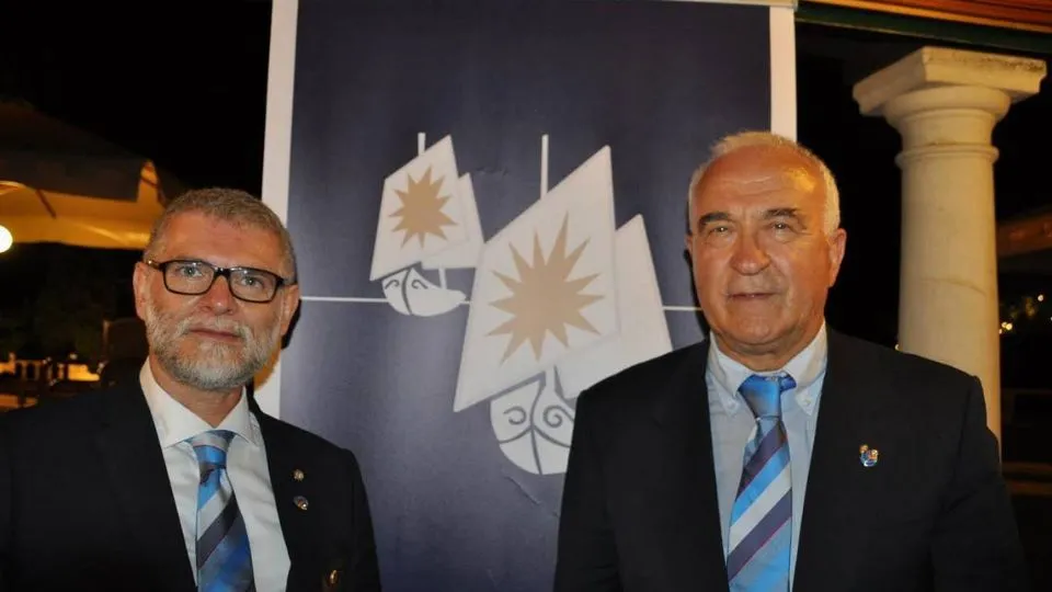 il Governatore Paolo Bolzani e il Presidente  del Rotary Club Riccione Cattolica Ing. Gabriele Cenerini 
