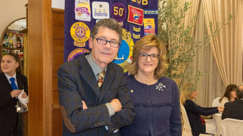 Luigi Cremona e Grazia Urbini, presidente del Lions club Rimini Riccione host