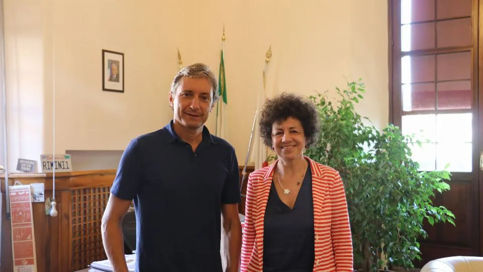 Il sindaco Gnassi e il prefetto Camporota in foto di repertorio
