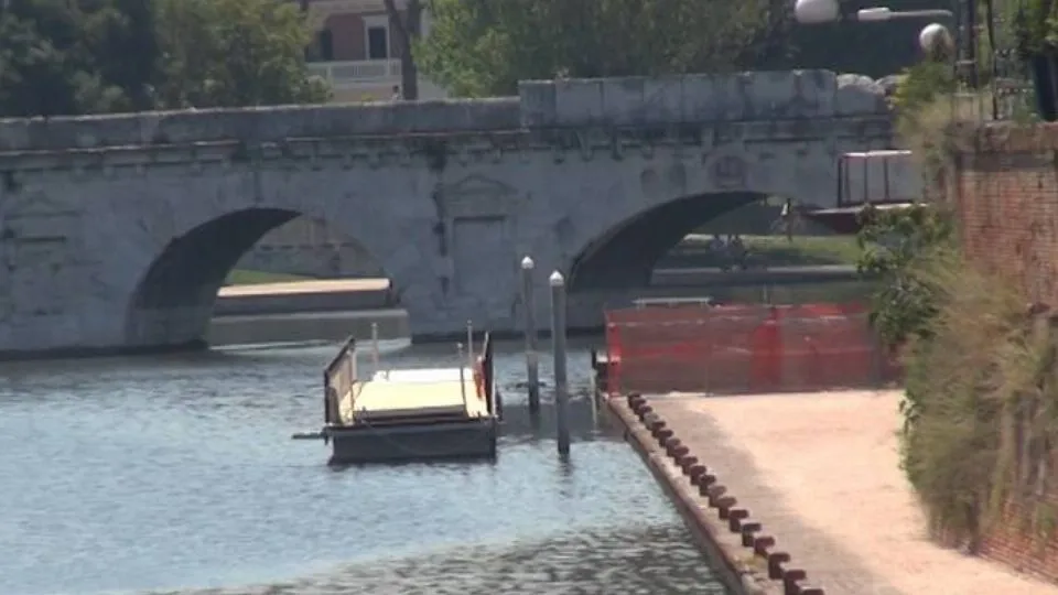 la passerella in attesa del collaudo (Newsrimini.it)
