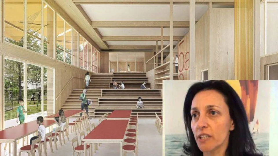 un rendering del progetto per la scuola di via Panoramica
