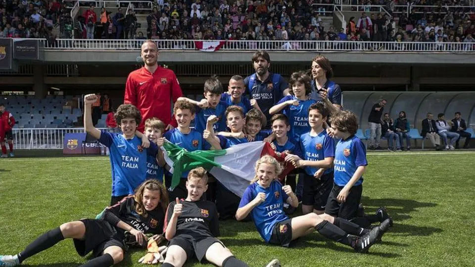 Il Team Italia U14 festeggia la vittoria