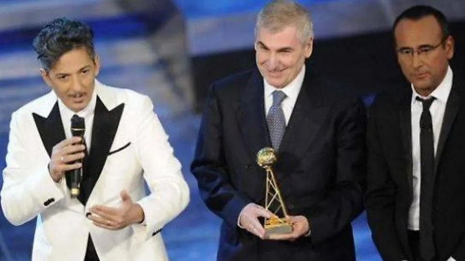 Bibi Ballandi tra Fiorello e Carlo Conti