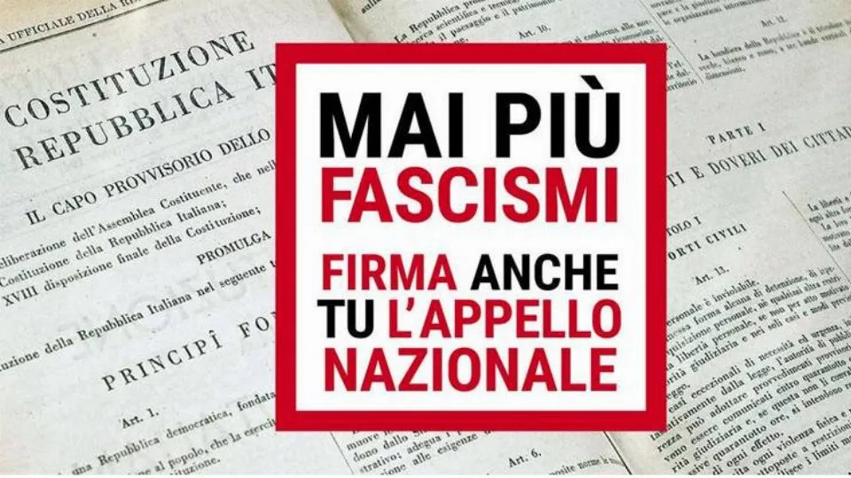 la campagna “mai più fascismi”