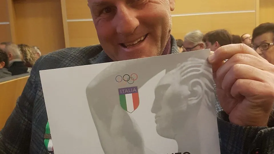 Tiziano Scapellini con la Palma di Bronzo