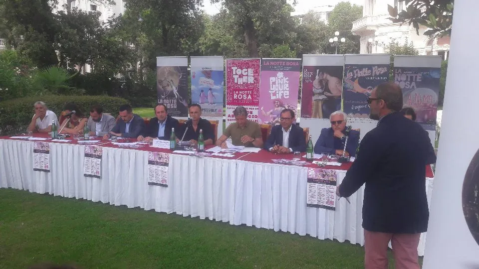 la presentazione al Grand Hotel della Notte Rosa 2018
