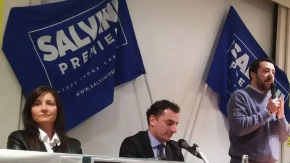 La Raffaelli con Morrone e Salvini
