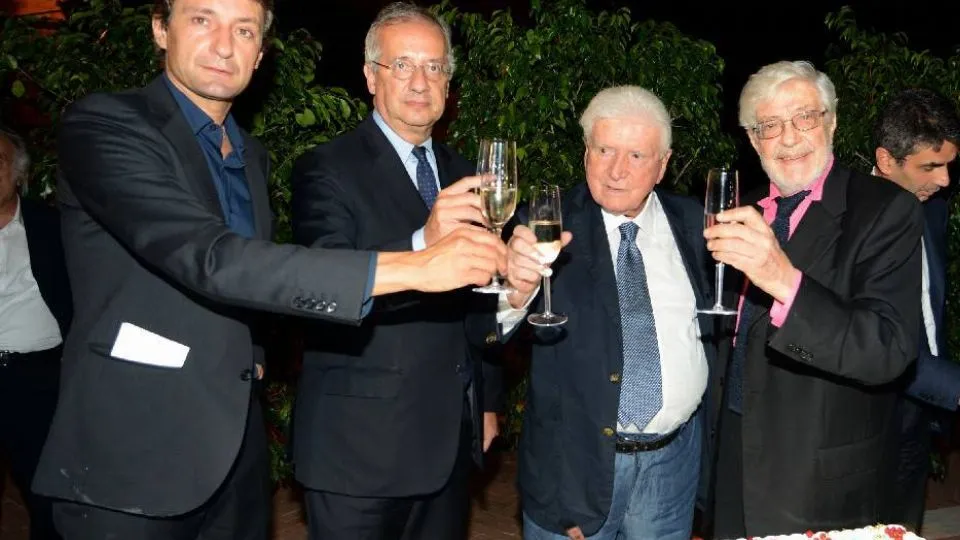 Veltroni al compleanno di Sergio Zavoli festeggiato a Rimini