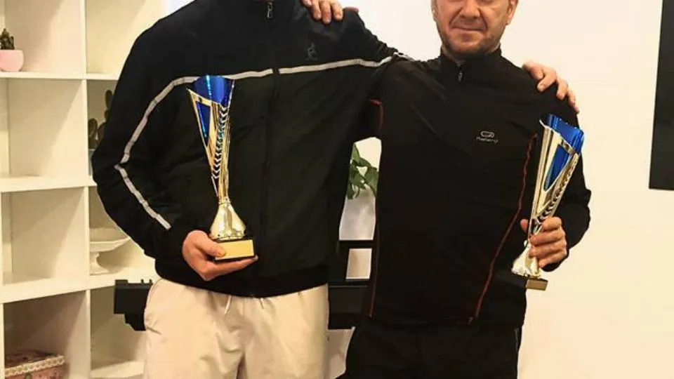 Foto finalisti torneo Ct Casalboni da sinistra Rudi Della Bartola e Vincenzo Olivieri