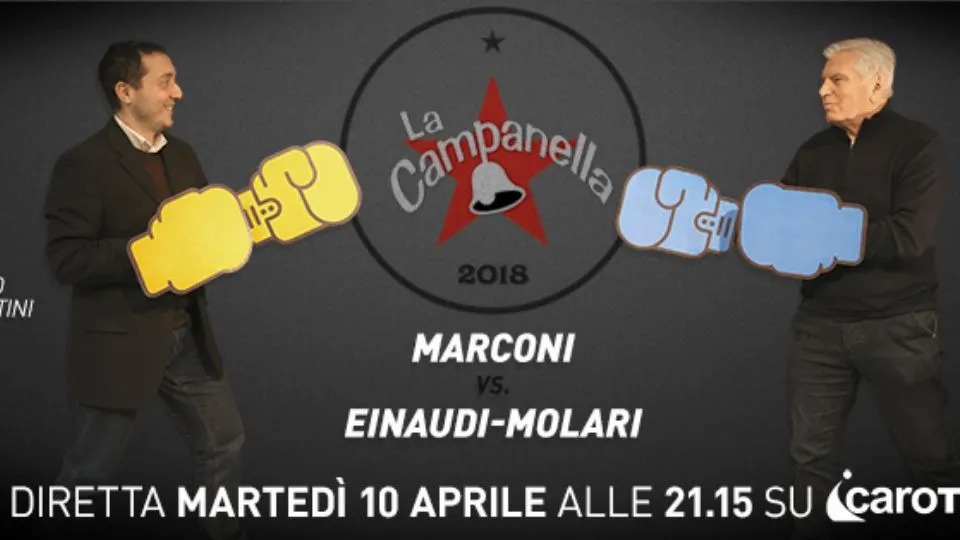 Il cartello della sfida di stasera
