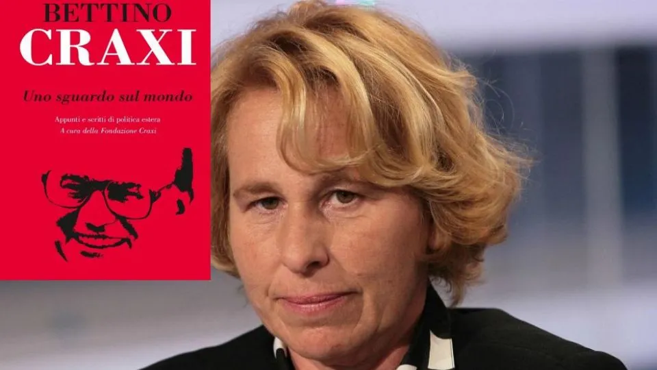 Stefania Craxi e la copertina del libro “Uno sguardo sul mondo”