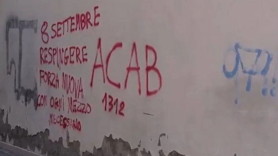 una delle ultime scritte comparse 
